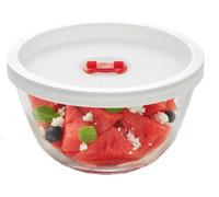 Borosil 1.3 L Serving & Mixing Bowl with Lid, Multipurpose Round Bowl for Kitchen & Dinning, Transparent Bowl for Mixing Dough, Salad, Cake Batter, Pasta, Microwave & Dishwasher Safe