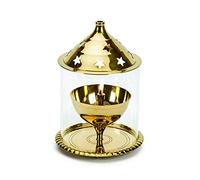 Borosil Akhand Diya (Small, Brass)