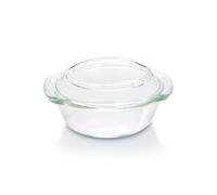 Borosil Glass Casserole - Oven and Microwave Safe Serving Bowl with Glass Lid, 700ml