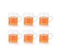 Borosil VCSM190 Vision Classic Small Mug (Set of 6), 4 oz (195ml), Glass