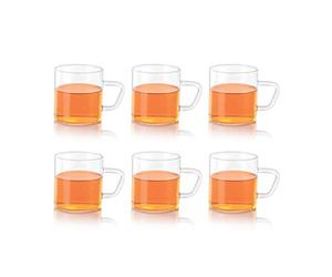 Borosil VCSM190 Vision Classic Small Mug (Set of 6), 4 oz (195ml), Glass