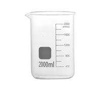 Borosilicate 3.3 Glass Measuring Container with Graduation, Professional Lab Use Glass Beaker (2000ml)