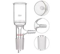 Borosilicate Buchner Glass Buchner Filtering Funnel,Glass Plate Filter Funnel with 24/29 Standard Joint Perforated Glass Plate Filtering Funnel for Laboratory Use (30ML)