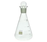 Borosilicate Erlenmeyer Flask 50-1000ml - Iodine Determination Conical Flask with Standard Taper Joint(1000ml with 34/35 Stopper)