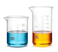Borosilicate Glass Beaker, Low Form Beaker Chemistry Lab Borosilicate Glass 5-3000ml(600ML)