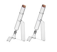 Borosilicate Glass Cigar Aromatherapy Conservation Humidors Tubes Kit, 265mm Length with Aroma Infusion Exquisite Chamber Base for Flavor Mellowing, Single Cigar Travel Storage Gift