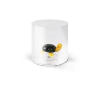 Borosilicate glass glass, capacity 250 ml, turtle decoration.