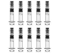 Borosilicate Glass Luer Lock Syringe, 1ml Lab Syringes Without Needle, 10 Pieces