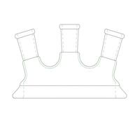 Borosilicate Glass N18 Upper Half Of The Reactor 3-necked Cover Flange 100mm/150mm Laboratory Equipment