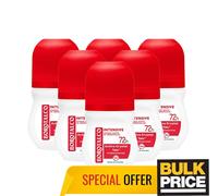 Borotalco Intensive Roll-On Deodorant 72H Excessive Sweat Odor Protection 6-Pack