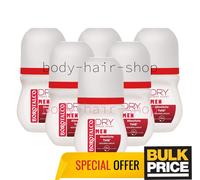 Borotalco Men Amber Dry Roll-On Deodorant Absorb Sweat Talc Protect 6-Pack 50ml