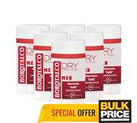 Borotalco Men Amber Dry Stick Deodorant Absorbs Sweat 72H Max Protection 6-Pack