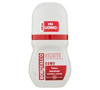 Borotalco, Mens Air Freshener Roll On Dry Amber Alcohol Free Formula with Absolute Talcum Absorbs Sweat Fragrance Amber Fragrance 72 Hours Efficacy - 1 x 50ml Bottle