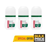Borotalco Original Pure Roll-On Deodorant Alu-Free Iconic Talc Scent 50ml 3-Pack