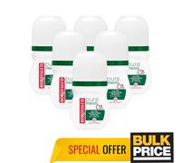 Borotalco Original Pure Roll-On Deodorant Alu-Free Iconic Talc Scent 50ml 6-Pack