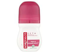 Borotalco, Roll-On Silk Deodorant, Alcohol and Talcum Free Formula with Active Crystals, Triple Dry Protection, Fragrance of Talcum and Pink Flowers, 48h Effectiveness - 1 Bottle of 50 ml