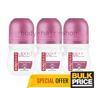 Borotalco Soft Pink Flower Roll-On Deodorant 48H Sweat Odor Protection 3-Pack