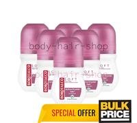 Borotalco Soft Pink Flower Roll-On Deodorant 48H Sweat Odor Protection 6-Pack