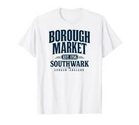 Borough Market Est. 1756 Southwark London England Navy Ink Value Graphic T-Shirt