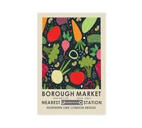 Borough Market, Kitchen Poster (3) Canvas Poster Wall Art Decor Print Picture Paintings for Living Room Bedroom Decoration 16x24inch(40x60cm)