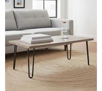 Orsina Spacious Borough Coffee Table, Sleek Hairpin Legs Display Table, Wooden Top Decorative Table For Living Room