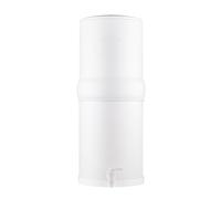 BOROUX Legacy. Boroux Gravity-Fed Countertop Stainless Steel Water Filter System | 3 Gallons with 2 Authentic Black Foundation. Filters | Matte White