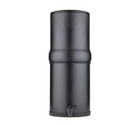 BOROUX Legacy. Boroux Gravity-Fed Countertop Stainless Steel Water Filter System | 3 Gallons with 2 Authentic Black Foundation. Filters | Matte Black