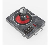 Borrallio 3500W Single Ceramic Hob with Marble Finish, Portable Infrared Hot Plate with Rotary Control, Safety Lock & Timer, Electric Cooker Compatible with All Cookware