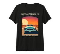 Borrego Springs CA Retro Highway Nostalgic Vintage Car Art Premium T-Shirt