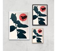 Borris Photography Japanese Bird Giclee Art Print - A4 - Wooden Frame