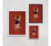 Borris Photography Prima Ballerina Giclee Art Print - A4 - Wooden Frame