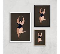 Borris Photography Prima Ballerina Pose Giclee Art Print - A4 - Wooden Frame