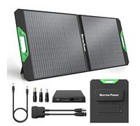 Borrow Power 100W Solar Panel Kit, 18V Portable, Foldable Charger with MC4, 2 USB + DC, High Conversion for Home, Campervan, Camping, Power Bank…