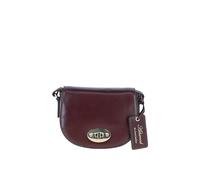'Borsa della Moda' Real Leather Saddle Crossbody Bag Ashwood Leather Burgundy One Size