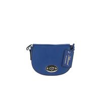 'Borsa della Moda' Real Leather Saddle Crossbody Bag Ashwood Leather Dark Blue One Size