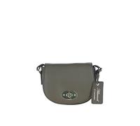 'Borsa della Moda' Real Leather Saddle Crossbody Bag Ashwood Leather Olive One Size