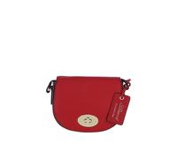 'Borsa della Moda' Real Leather Saddle Crossbody Bag Ashwood Leather Red One Size