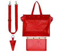 Borsa Porta Filati per Uncinetto - Large Capacity Organizer Con Fori Anti-Groviglio e Chiusura Magnetica - Perfetta per Gomitoli, da Cucito e Progetti Fai-da-Te, Red, Se référer au descriptif, Refer