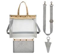 Borsa Porta Filati per Uncinetto - Large Capacity Organizer Con Fori Anti-Groviglio e Chiusura Magnetica - Perfetta per Gomitoli, da Cucito e Progetti Fai-da-Te, Grey, Se référer au descriptif, Refer