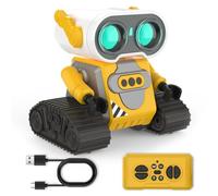 BORSCELLOR Remote Control Robot Toys for Boys Girls, Rechargeable RC Robots with Gesture Sensing, Auto-Demo, Flexible Arms, Dance Moves, Music, Shining LED Eyes for 3 4 5 6 7-12 Years Kids