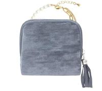 Borsetta Da Viaggio Per Gioielli - 4.33x5.31x1.18 pollici Organizer Gioielli In Velluto Con Cerniera | Porta Anelli Per Viaggi Crociera Spiaggia - Business Trip E College