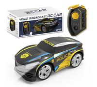 BORSTOYPRO Kids Remote Control Police Car with Multiple Voice Features, RC Police Car Toy for boys with Voice Changing,Flashing Lights,Siren Sounds RC Racer Cars Gift for Boys Girls ages 3 4 5 6 7 8