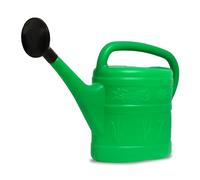 Bortaberg 14L Garden Watering Can with Detachable Sprinkler Head, Green Plastic