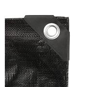 Bortaberg Heavy Duty Waterproof Tarpaulin, Black, 235gsm Reinforced Mesh Cover with Eyelets, UV Stabilized ([m]6x6 || 19.7'x19.7')