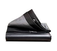 Bortaberg Heavy Duty Waterproof Tarpaulin, Black, 235gsm Reinforced Mesh Cover with Eyelets, UV Stabilized ([m]3x5 || 9.8'x16.4')