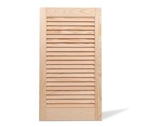 Bortaberg Louvre Door, Pine Wood, Vented Open, Natural or White Color, Slatted Wardrobe Doors, Internal Louvre Cupboard Doors, Various Sizes (Natural 993mm (39'') x 294mm (11.6''))