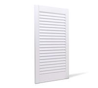 Bortaberg Louvre Door, Pine Wood, Vented Open, Natural or White Color, Slatted Wardrobe Doors, Internal Louvre Cupboard Doors, Various Sizes (White, 1406mm (55'') x 444mm (17.5''))