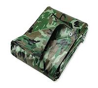 Bortaberg Tarpaulin Strengthened Waterproof With Eyelets, Camouflage, Multi-Use Cover Protection, Tear-Resistant Protective, Made of 95gram/sm Reinforcing Mesh, Premium Quality ([m]3x4 || 9.8'x13.1')