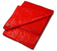 Bortaberg Tarpaulin Strengthened Waterproof With Eyelets, Orange, Multi-Use Cover Protection, Tear-Resistant Protective, Made of 90gram/sm Reinforcing Mesh, Premium Quality ([m]2x3 || 6.6'x9.8')