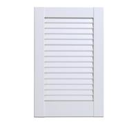 Bortaberg Wavy Pine Door White Painted 462 X 494 mm (18.2" X 19.4") Decorative Slatted Wooden Door For Wardrobes & Cabinets